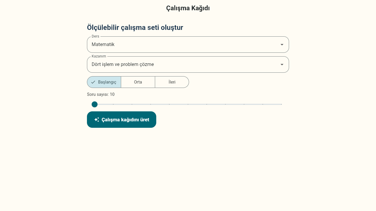 Pusulora öğretmen alanında çalışma kâğıdı hazırlama stüdyosu